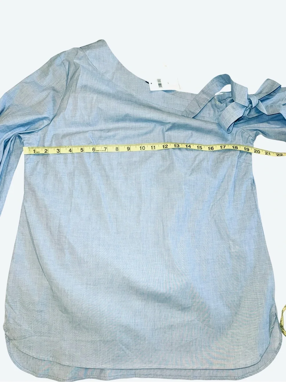 NWT Banana Republic One Shoulder Puff Sleeve Bow Top Blouse Med